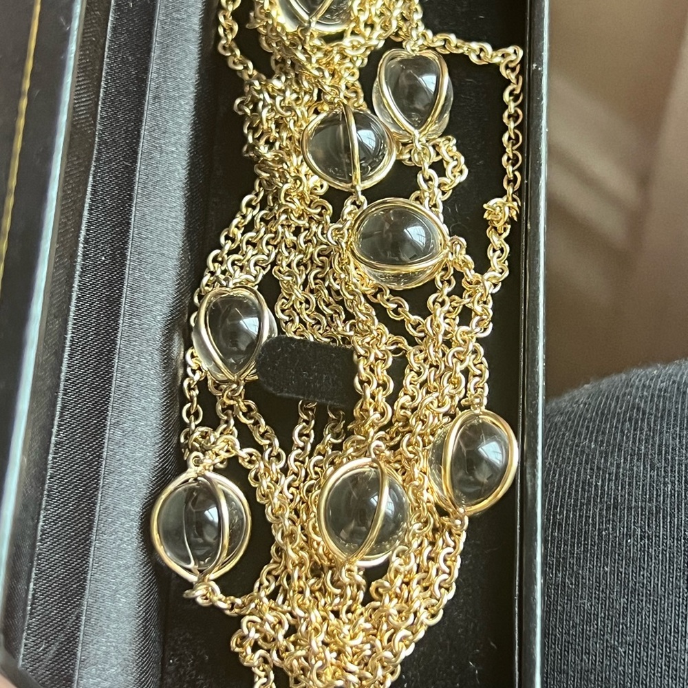 Clear stone 925 Silver necklace
